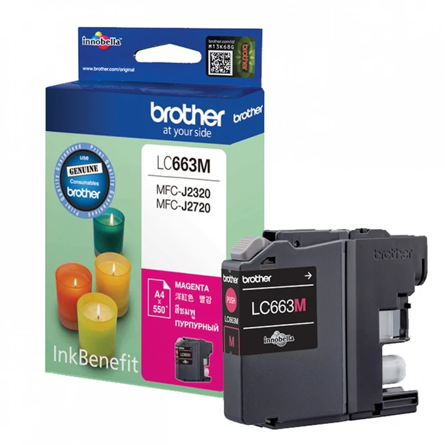 Струйный картридж Brother LC663M пурпурный для MFC-J2320, MFC-J2720