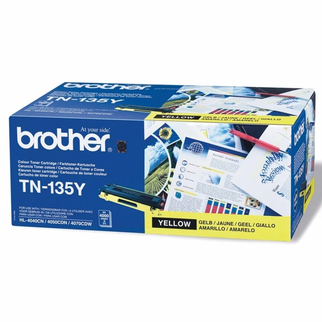 Тонер Brother TN135Y повышенной ёмкости для HL-4040CN, HL-4050CDN, DCP-9040CN, MFC-9440CN жёлтый