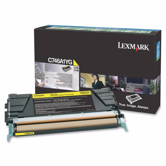 Лазерный картридж Lexmark с желтым тонером C746, C748 C746A1YG
