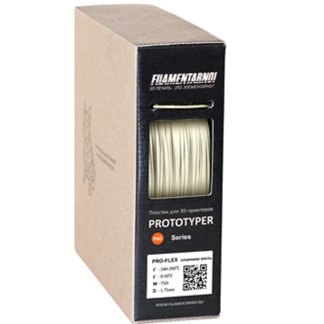 Расходный материалы для 3D-печати Filamentarno! 3D PRO-FLEX пластик Filamentarno! слоновая кость/1.75мм/750гр PF175СК750