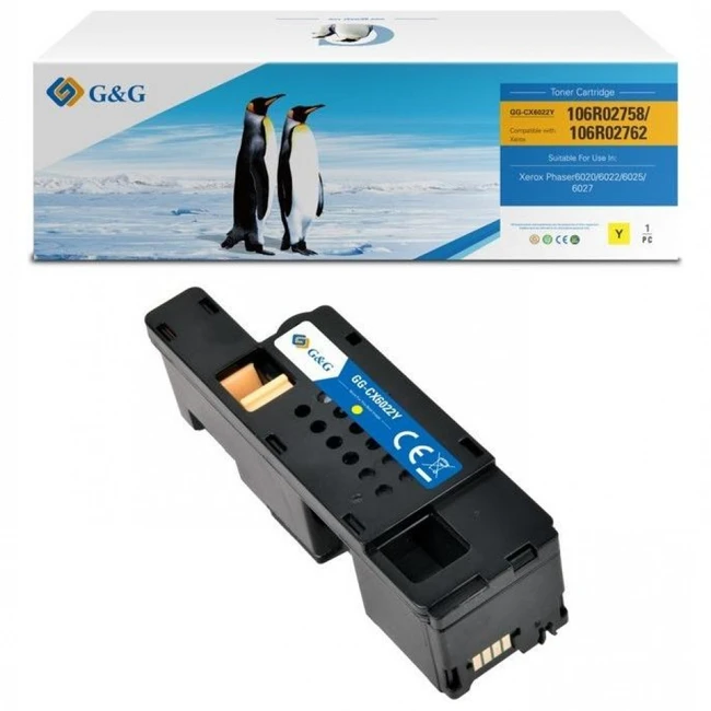 Лазерный картридж G&G Картридж для Xerox Phaser 6020/6022 WC 6025/6027 Yellow GG-106R02762