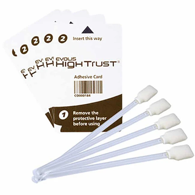 Evolis Набор для чистки стандартный (длячистящих роликов и печатающей головки), 5клейких карт, 5 ватных палочек ACL001