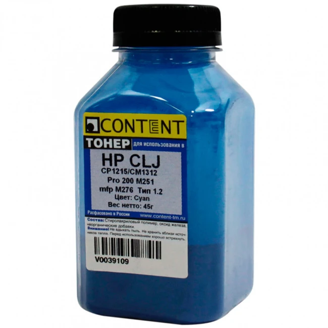 Струйный картридж Content Универсальный тонер 1.2, C, 45 г, банка 1010100415