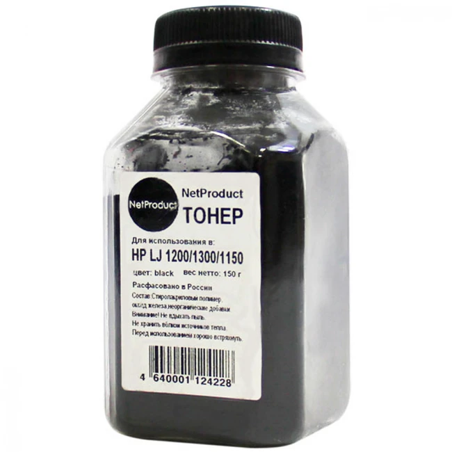Струйный картридж NetProduct Универсальный тонер Bk, 150 г, банка 201060204