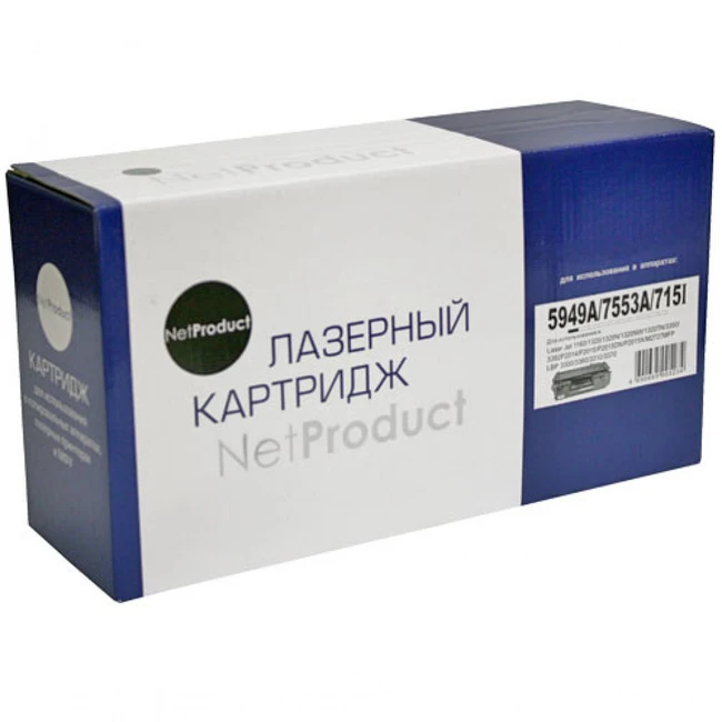 Лазерный картридж NetProduct Картридж для LJ 1160/1320/P2015/ 715 Q5949A/Q7553A