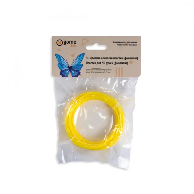 Расходный материалы для 3D-печати X-Game kids 3D PLA-Yellow-10