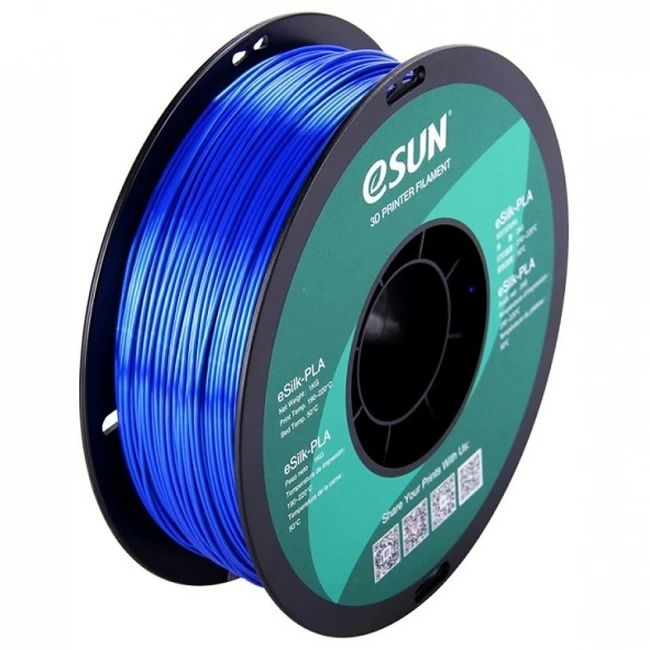 Расходный материалы для 3D-печати ESUN eSilk-PLA Blue/синий/1.75mm/1kg/roll eSilk-PLA_Blue