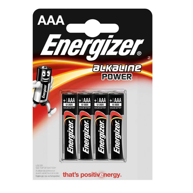 Батарейка Energizer LR03 AAA Energizer POWER Alkaline - 4 штуки