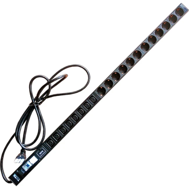 Распределитель питания TWT Вертикальный блок розеток TWT-PDV-12GS-8C3-GP