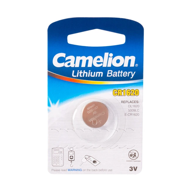 Батарейка CAMELION Lithium CR1620-BP1 - 1штука (Блистер)