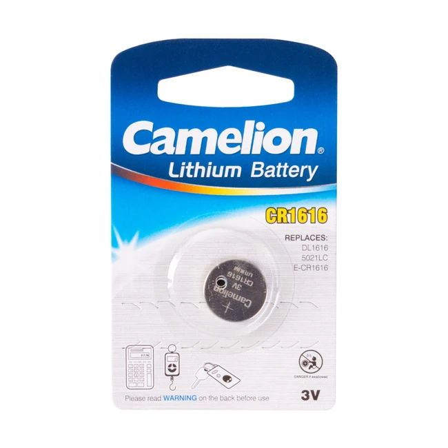 Батарейка CAMELION Lithium CR1616-BP1 - 1штука (Блистер)