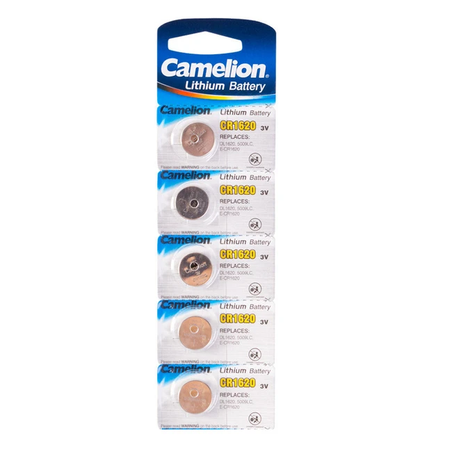 Батарейка CAMELION Lithium CR1620-BP5 - 5штук (Блистер)