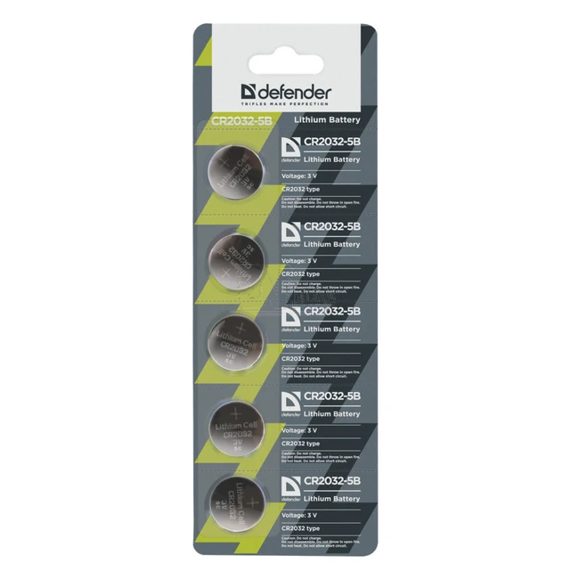 Батарейка Defender CR2032 - 5штук (Блистер) CR2032 5штук