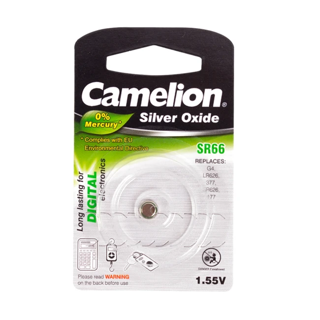 Батарейка CAMELION Silver Oxide SR66-BP1 - 1штука (Блистер)