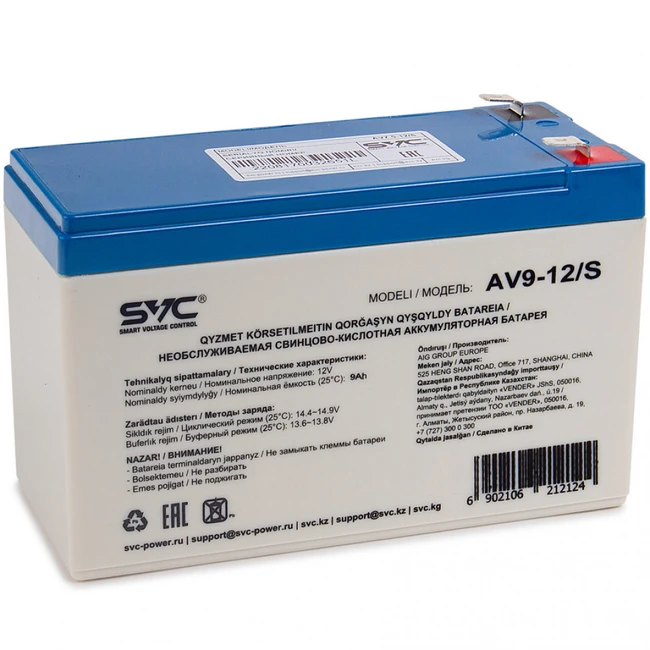 Сменные аккумуляторы АКБ для ИБП SVC AV9-12/S 12 В