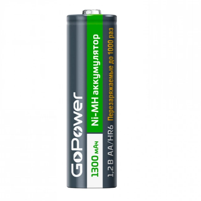 Батарейка GoPower HR6 AA BL2 NI-MH 1300mAh 00-00018318