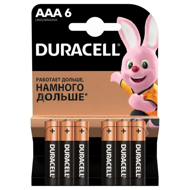 Батарейка Duracell Basic AAA AAA LR03/MN2400/6