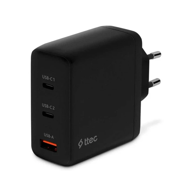 Батарейка Ttec SmartCharger Trio GAN 120W PD Travel Charger 2 USB-C+USB-A Black 2SCG04S