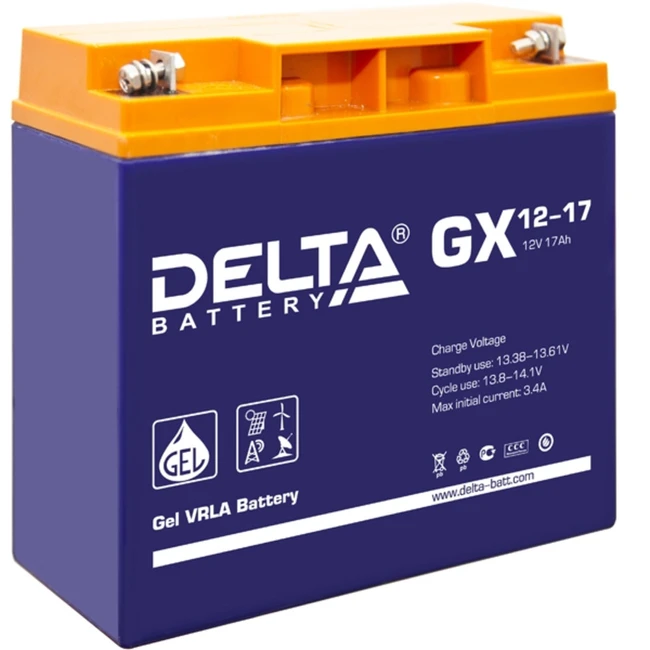 Сменные аккумуляторы АКБ для ИБП Delta Battery GX 12-17 12 В
