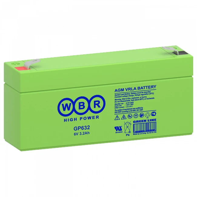 Сменные аккумуляторы АКБ для ИБП WBR GP632 GP632 WBR (6 В)