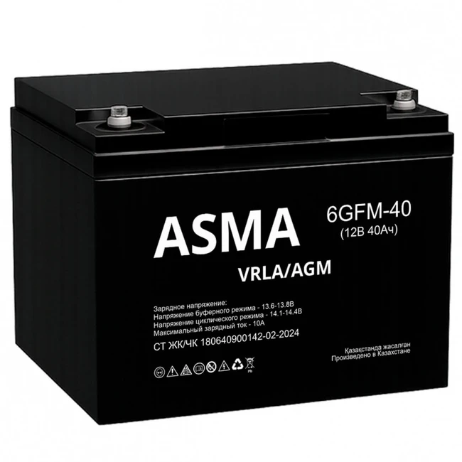 Сменные аккумуляторы АКБ для ИБП Asma 6GFM-40 (12 В)