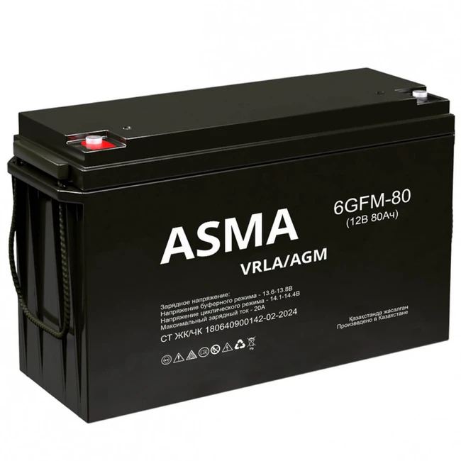 Сменные аккумуляторы АКБ для ИБП Asma 6GFM-80 (12 В)