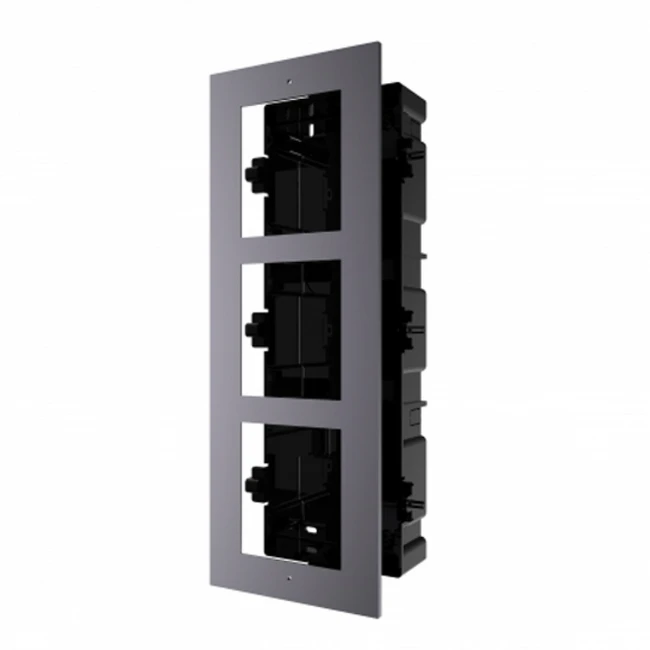 Аксессуар для видеокамер Hikvision Врезная монтажная рамка  на 3 модуля DS-KD-ACF3/Plastic