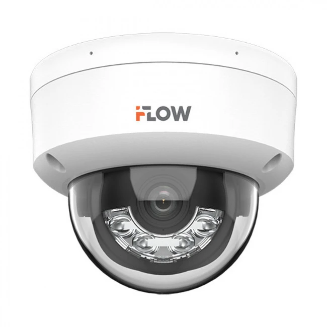 IP видеокамера iFlow F-IC-2422C2MS 311329319 Купольная, Уличная, Проводная, Фиксированный объектив, 2.8 мм, 1/2.7", 2 Мп ~ 1920×1080 Full HD