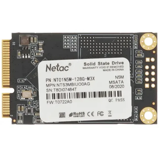 Внутренний накопитель Netac N5M NT01N5M-128G-M3X (SSD (твердотельные), 128 ГБ, M.2, SATA)
