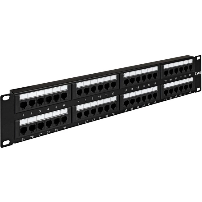 Патч-панель ExeGate EPP3-19-48-8P8C-C6-110D EX281085RUS 48 портов, UTP, Cat. 6