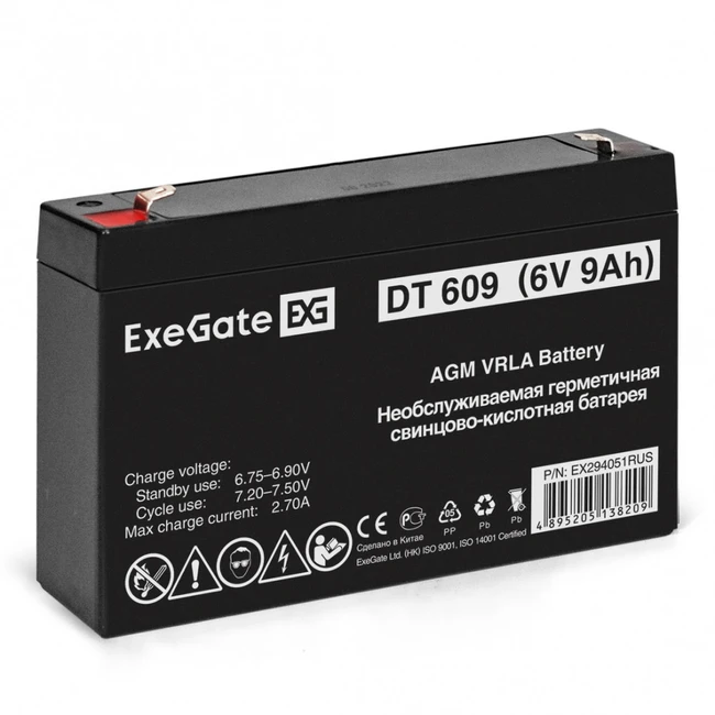 Сменные аккумуляторы АКБ для ИБП ExeGate EX294051RUS (6 В)