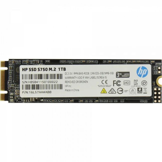 Жесткий диск HP S750 #16L57AA#ABB SSD (твердотельные), 1 ТБ, M.2, SATA