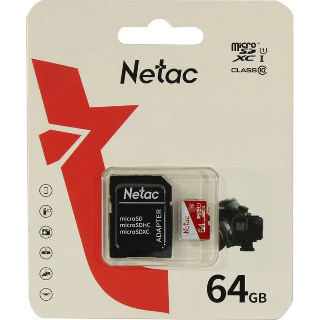 Флеш (Flash) карты Netac NT02P500ECO-064G-R (64 ГБ)
