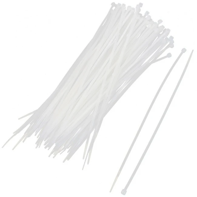 Инструмент для монтажа СКС WRline Стяжка-хомут 2,5х100 мм кабельная нейлоновая 6,6 неразъемная цвет белый (100шт) WR-SHN-25-100W