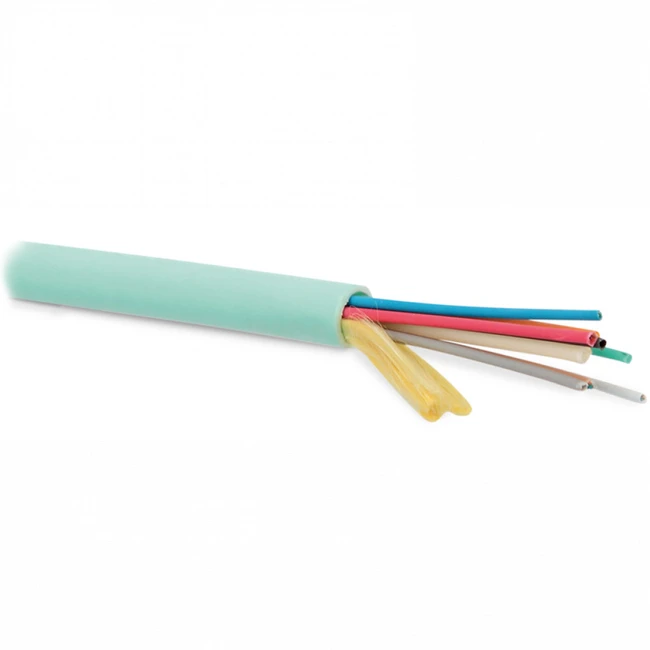 Оптический кабель Hyperline Кабель волоконно-оптический 50/125 (OM4) многомодовый FO-MC3-IN-504-12-LSZH-AQ