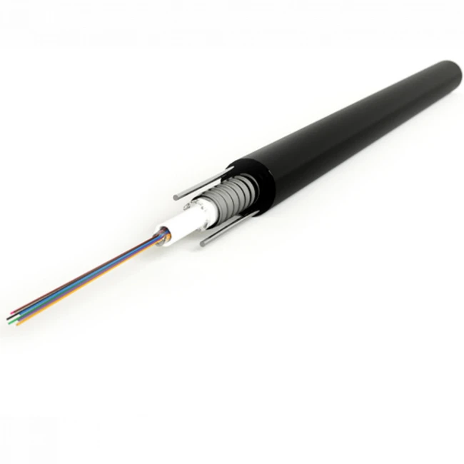 Оптический кабель Hyperline Кабель волоконно-оптический 9/125 (SMF-28 Ultra) одномодовый 24 волокна FO-SRA-OUT-9S-24-PE-BK