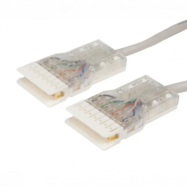 Патч-корд Hyperline PC-110-110-4P-C5e-1M-GY