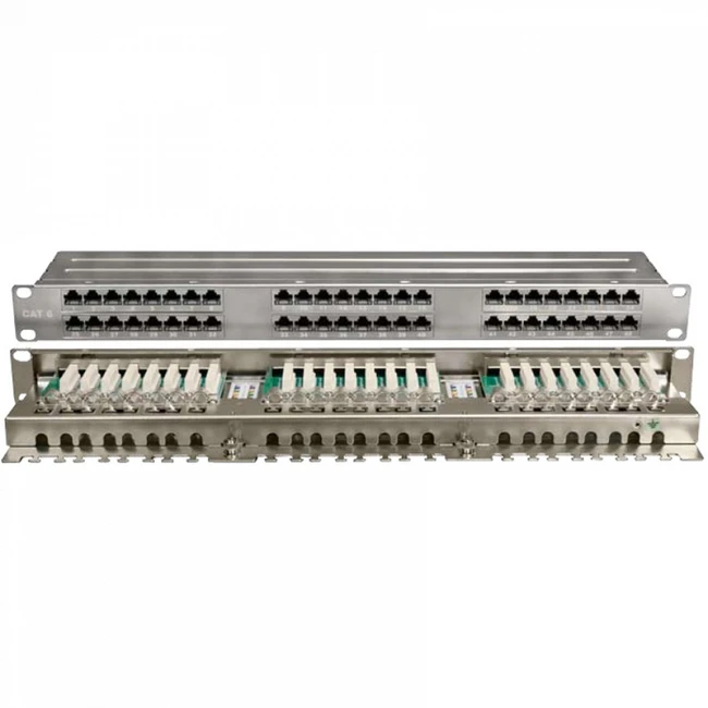 Патч-панель Hyperline PPHD-19-48-8P8C-C6-SH-110D 48 портов, Flat, Cat. 6