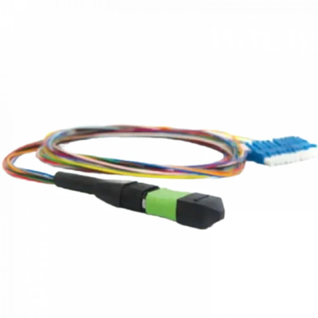 Оптический кабель Hyperline Кабель "гидра" MTP (c направляющими штырьками)-LC 12 волокон FH-B9-9-MTPM12/UR-12LC/UR-1M-LSZH