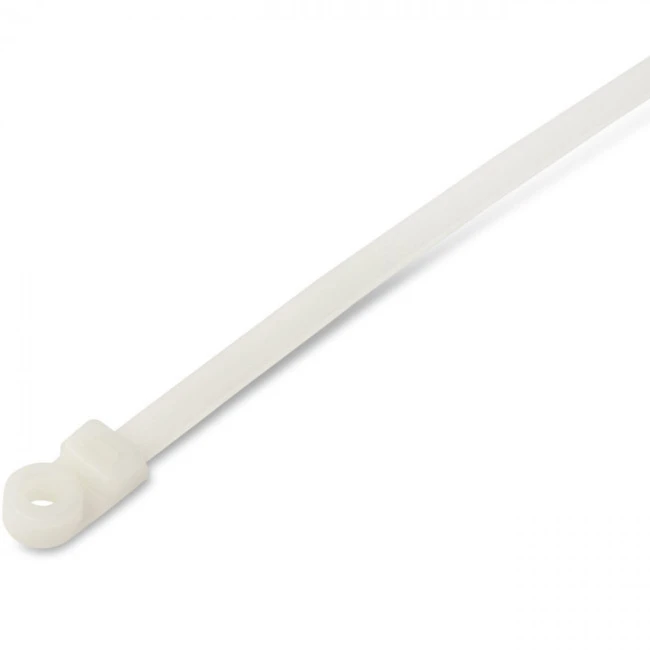 Инструмент для монтажа СКС Hyperline Стяжка нейлоновая неоткрывающаяся безгалогенная (halogen free) 382x7.6 мм полиамид 6.6 -40°C - +85°C под винт (100 шт) GTM-380HD