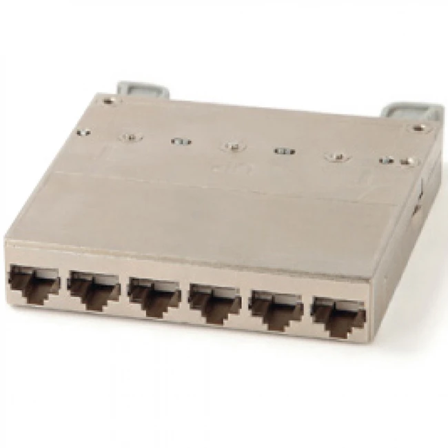 Аксессуар для кабельных сетей Hyperline Кассета для медных претерминированных решений 6 экранированных портов RJ-45 категории 6 PPTR-CSS-1-6xRJ45-C6-SH-STL