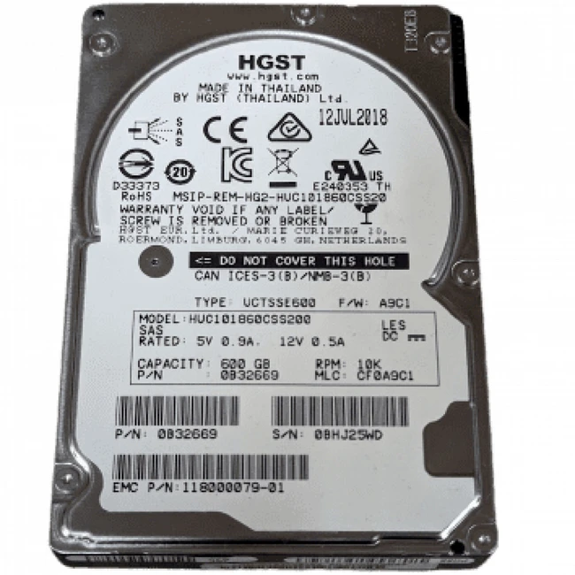 Серверный жесткий диск Hitachi 600 ГБ HUC101860CSS200 (HDD, 2,5 SFF, 600 ГБ, SAS)