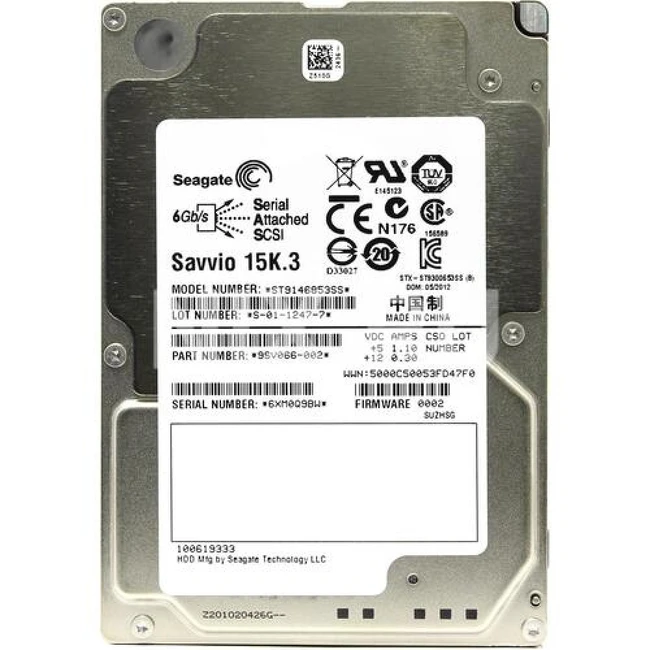 Серверный жесткий диск Seagate Savvio ST9146853SS (HDD, 2,5 SFF, 146 ГБ, SAS)
