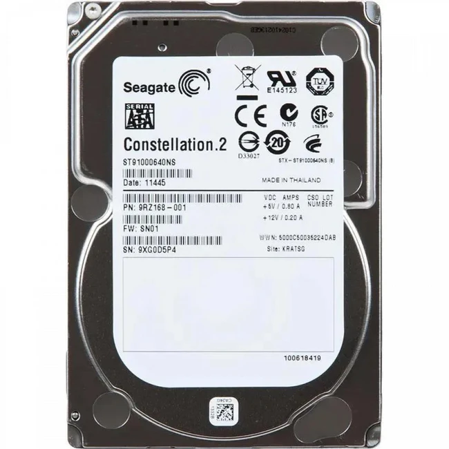 Серверный жесткий диск Seagate Constellation.2 ST91000640NS HDD, 2,5 SFF, 1 ТБ, SATA