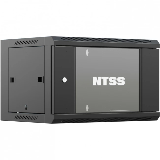 Серверный шкаф NTSS настенный 12U 570x450мм NTSS-W12U6045GS-BL