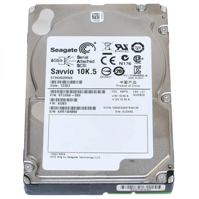 Серверный жесткий диск Seagate ST1000NM0001 ST9600205SS HDD, 2,5 SFF, 600 ГБ, SAS