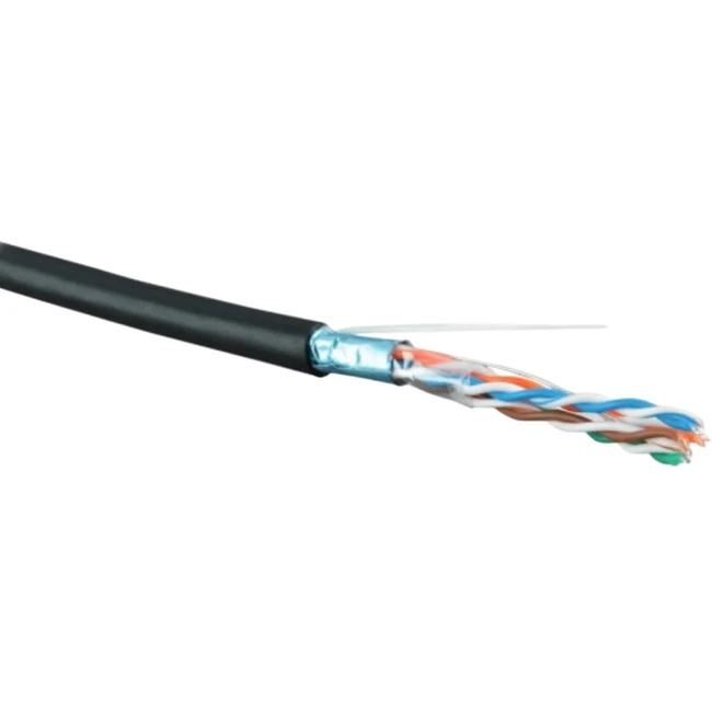 Кабель витая пара Hyperline FUTP4R-C5E-S24-OUT-LSZH-BK-500