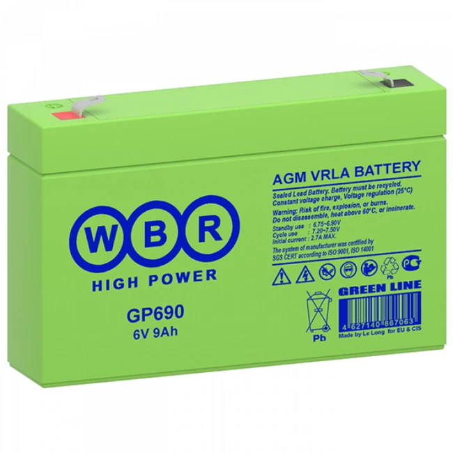 Сменные аккумуляторы АКБ для ИБП WBR GP690 GP690 WBR 6 В