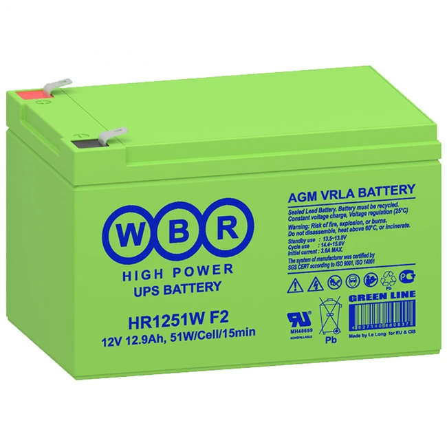 Сменные аккумуляторы АКБ для ИБП WBR HR1251W F2 HR1251W F2 WBR 12 В
