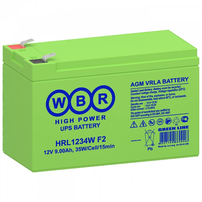 Сменные аккумуляторы АКБ для ИБП WBR HRL1234W F2 HRL1234W F2 WBR 12 В